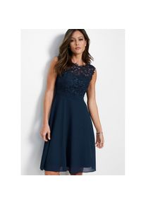 bonprix, Unisex, bonprix Minikleid &raquo;Minikleid mit Spitze&laquo; Minikleid mit Spitze, dunkelblau, 50, N-Gr, Minikleid mit zarter Spitze f&uuml;r einen eleganten 
