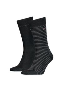 Tommy Hilfiger , Socken »TH MEN SMALL STRIPE SOCK 2P« 2 Paar, 2 Stk. tlg. -Branding , schwarz , Gekämmte Baumwolle