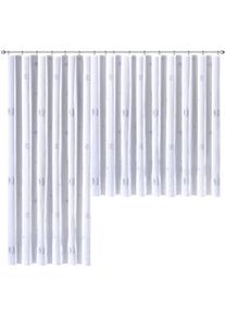 Weckbrodt-Gardinen Gardine »Laura« Smokband 1 Stk. tlg. Voile, bedruckt, Allover, halbtransparent, Beschwerungsband, Store , blau , Weckbrodt , Obermaterial: 100%...