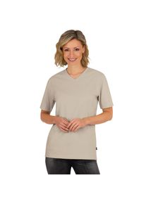 TRIGEMA , T-Shirt »V-Shirt DELUXE Baumwolle« 1 Stk. tlg. , beige , DELUXE-Single-Jersey
