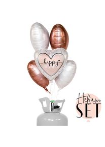 Glossy Birthday Ballonbouquet-Set mit Heliumbehälter