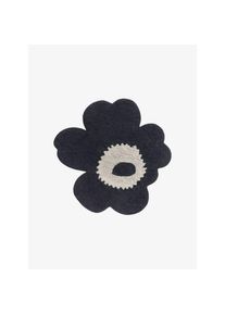 Marimekko Tapis de salle bains Unikko Charcoal OFF White noir