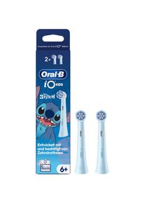 Oral-B, Aufsteckbürsten »iO Kids 6+ Disney Stitch« Sanft zu wackeligen Zähnen & Zahnfleisch, ab 6 Jahren, blau, Entwickelt mit ZahnärztInnen - 