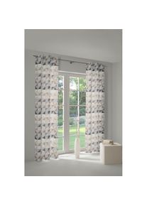 WIRTH, Vorhang &raquo;Berlare&laquo; &Ouml;sen 1 Stk. tlg. nach Mass, braun, Jacquard, Baumwolle, Polyester