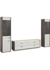 Wohnwand »Treviso, Breite 319 cm, bestehend aus: 2x Vitrine und 1x Lowboard« 3 Stk. tlg. , grau , Inosign