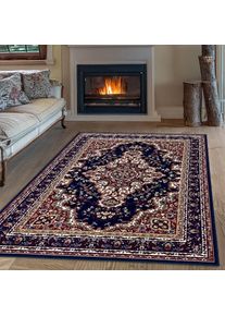 Teppich »Oriental, Made in Belgium« rechteckig 7 mm Höhe Orient-Optik, mit Bordüre, Teppich, Kurzflor, Weich, Kundenliebling , blau , my home ,...