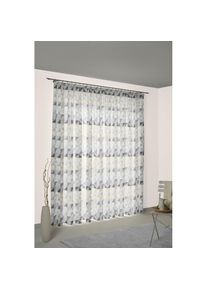 WIRTH, Vorhang &raquo;Berlare&laquo; Multifunktionsband 1 Stk. tlg. nach Mass, hellgrau, Jacquard, Baumwolle, Polyester