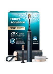 PHILIPS SONICARE, Elektrische Zahnbürste »DiamondClean Prestige 9900 HX9992« 2 Stk. Aufsteckbürsten mit integriertem Drucksensor, 5 Putzprogramme, 