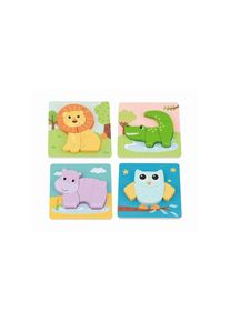 Spielba , Puzzle »mit 4 Tieren« , bunt