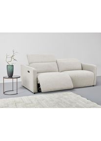 2-Sitzer »KYLLY, XXL (208 cm) elektrische Relax- und Liegefunktion in 2 Sitzen« Mega-Sofa, Kopfteilverstellung, USB A/ C, Federkern, Feinstruktur ,...