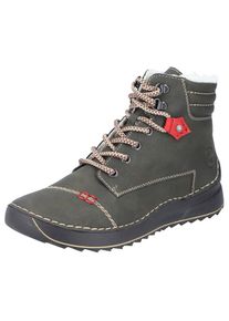 Rieker , Winterboots mit Warmfutter , grün , 36 , Boots mit Reissverschluss und Schnürung