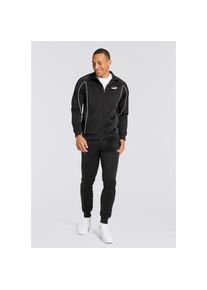 Puma, Herren, Puma Trainingsanzug &raquo;POLY PIPING SUIT&laquo; 2 Stk., Puma schwarz, S, Trainingsanzug mit zwei Teilen f&uuml;r vielseitige Einsatzm&ouml;glichkeiten
