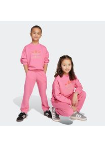 adidas originals, Unisex, adidas originals Trainingsanzug &raquo;CREW SET&laquo; 2 Stk., pink fusion, 110, Ein lockeres, l&auml;ssiges Outfit f&uuml;r Kinder im Stil der 