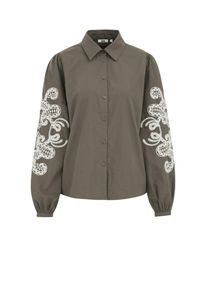 WE Fashion Bluse Damen Gr&ouml;&szlig;e S ecru / sepia