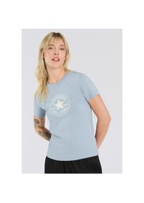 Converse, Unisex, T-Shirt &raquo;WOMEN'S Converse CRAFTED CHUCK TAYLOR T-SHIRT&laquo; 1 Stk., wet stone, S, D T-Shirt von Converse