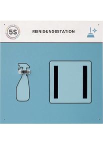 Schattenwand Feuchtreinigungsstation, BxH 750 x 750 mm, deutsch, ab 5 Stk PAPERFLOW