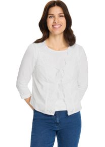 Damen Weste mit Spitzeneinsatz vorne ecru