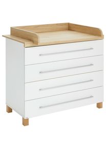 Paidi Wickelkommode , Weiss , Holzwerkstoff , 4 Schubladen , 109.9x95.8x56.6 cm , Blauer Engel, Goldenes M , Baby- und Kindermöbel, Babyzimmer,
