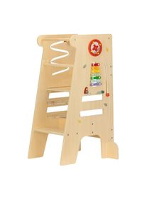 Jimmylee Lernturm , Mehrfarbig, Naturfarben , Holz, Metall, Kunststoff , Pappel , Sperrholz , 89x37x49 cm , EN 71 , Baby- und Kindermöbel, Babyzimmer,