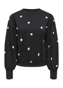 Only, Femmes Sweat-shirt 'ONLBROOKE', jaune / noir / blanc