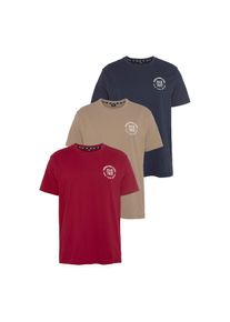 H.I.S. H.I.S , T-Shirt, 3 Stk. schmal geschnitten, bedrucktes Design, aus 100% Baumwolle , bunt , T-Shirt im 3er-Pack für vielseitige Outfits