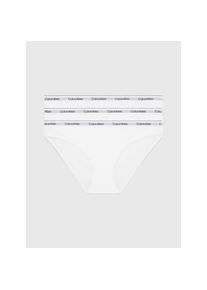 Calvin Klein Underwear, Unisex, Bikinislip &raquo;3 PACK BIKINI (LOW-RISE)&laquo; 3 Stk. Low Rise mit Logobund, wei&szlig;, wei&szlig;, wei&szlig;, XS (34), 3 Stk., 3er-Pack 