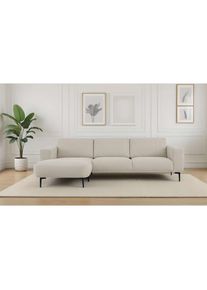 Ecksofa »Lillith, 289 cm, L-Form, gemütlicher Sitzkomfort« Eckcouch mit runder Recamiere links/rechts, Strukturstoff , GOODproduct , 100% Polyester