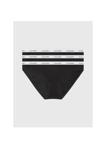 Calvin Klein Underwear, Unisex, Bikinislip &raquo;3 PACK BIKINI (LOW-RISE)&laquo; 3 Stk. Low Rise mit Logobund, schwarz, schwarz, schwarz, XL (42/44), 3 Stk., 3er