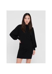 Only, Unisex, Only Strickkleid &raquo;ONLLABELLE LIFE L/S DRESS KNT NOOS&laquo; mit modischen Ballon&auml;rmeln, schwarz, M (38), N-Gr, Bequeme A-Linie: betont die 