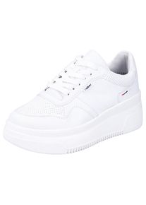 Rieker , Damen , Plateausneaker mit loser Einlage, Freizeitschuh, Halbschuh, Schnürschuh , weiss , Trendiger Plateausneaker mit 6-cm-Absatz