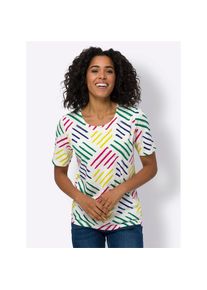 Classic Basics , T-Shirt »Kurzarm-Shirt«, 1 Stk. , pink , farbenfrohes Dessin