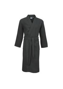 Carl Ross , Damen,Jugendliche , -Bademantel &raquo;25100&laquo; 1 Stk. Waffelpique , grau , Kimono-Kragen