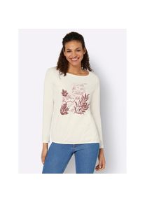 Inspirationen , Langarmshirt »Druck-Shirt«, 1 Stk. , rot , Baumwoll-Qualität