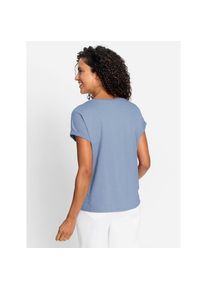 Inspirationen , Damen , Rundhalsshirt »Rundhals-Shirt«, 1 Stk. , blau , reine Baumwolle