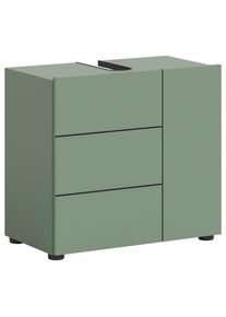 Mid.you Waschbeckenunterschrank , Gr&uuml;n , Holzwerkstoff , 1 F&auml;cher , 60x57x34 cm , FSC MIX , stehend, freistehend , Badezimmer, Badezimmerschr&auml;nke, Waschbeckenunterschr&auml;nke