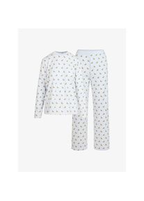 Skims Pyjama Set Boyfriend blau/klein gemustert