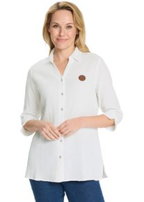 Damen Longbluse in Musselin-Qualit&auml;t weiss