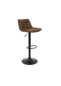 Mid.you Barhocker , Braun , Metall, Textil , rund , 44x105x49 cm , Esszimmer, Barm&ouml;bel, Barhocker