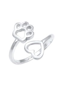 NENALINA Ring 'Herz, Pfote' Damen, silber, Gr&ouml;&szlig;e One Size