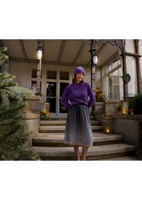 Tchibo - Plissierter T&uuml;llrock mit Farbverlauf - Damen - Gr. 40 - silber/jacquard