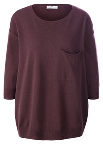 Peter Hahn - Pullover mit 3/4-Arm, rot, Gr. 40, Schurwolle
