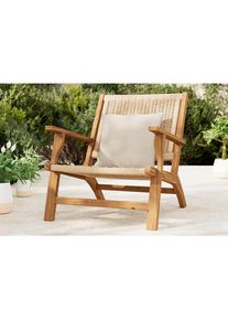 Ambia Garden Gartensessel , Akaziefarben, Beige , Holz, Kunststoff , Akazie , 66x76x80 cm , Gartenm&ouml;bel, Gartenst&uuml;hle, Gartensessel