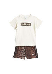 adidas originals, Gar&ccedil;ons Set 'AOP SHORT TEE', marron / chocolat / blanc naturel