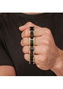 Holzkern Armband Adagio (Ahron/Gold), Naturholz, Damen und Herren, größenverstellbar