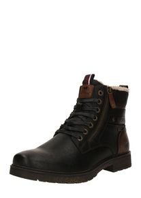 Mustang, Hommes Bottines &agrave; lacets, brun fonc&eacute; / noir