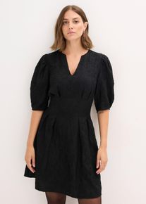 Minikleid aus feiner Strukturware in schwarz, Gr&ouml;sse 38, bonprix