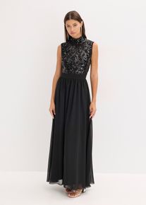 Maxikleid in schwarz, Grösse 38, bonprix
