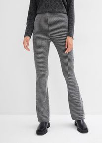 Ausgestellte Leggings mit Glitzergarn in schwarz, Grösse 32/34 (XS), bonprix