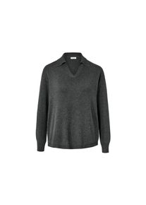 Tchibo - Pull en maille à col polo - taille: S - gris