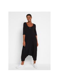 bonprix, Unisex, bonprix Jumpsuit &raquo;Jumpsuit mit Haremshose aus nachhaltiger Viskose&laquo; Jumpsuit mit Haremshose aus nachhaltiger Viskose, schwarz, 36/38 